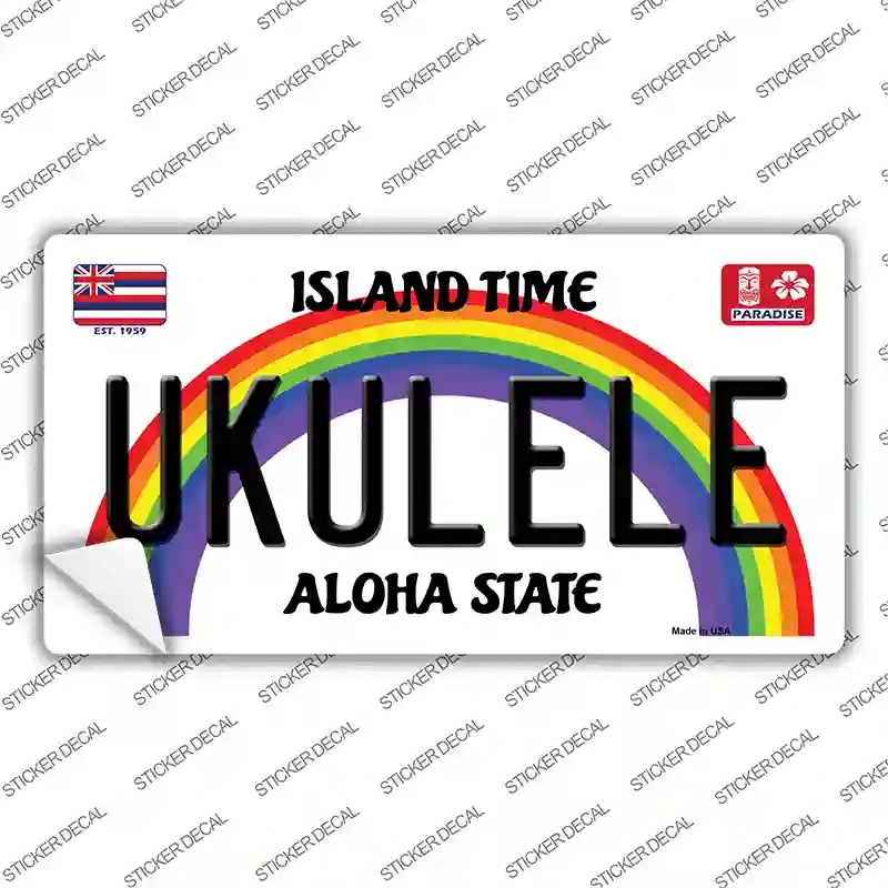 LP-12550s-XL Ukulele Hawaii Novelty Sticker Decal, Extra Large