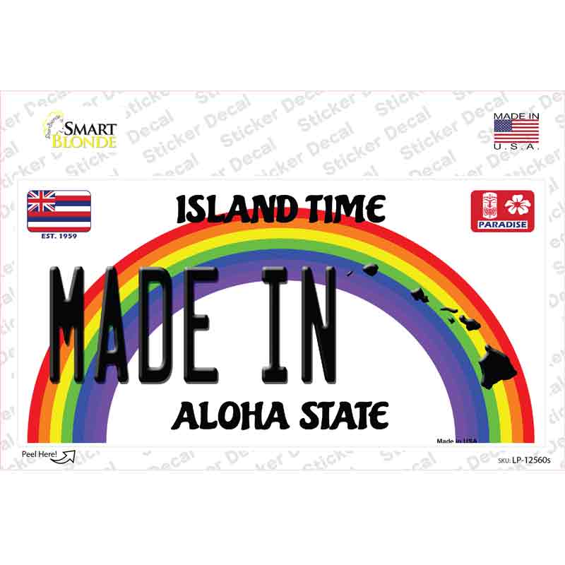 LP-12560s-M Made in Hawaii Islands Novelty Sticker Decal, Medium