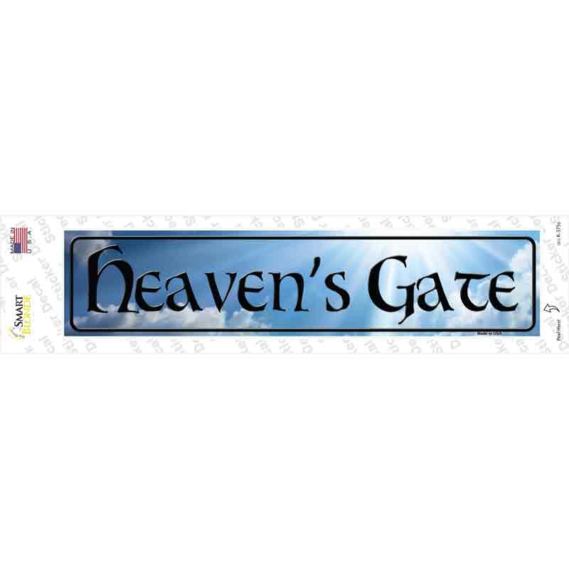 K-375s-M Heavens Gate Novelty Narrow Sticker Decal, Medium