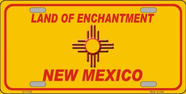 6 x 12 in. New Mexico Blank Yellow Novelty State License Plate