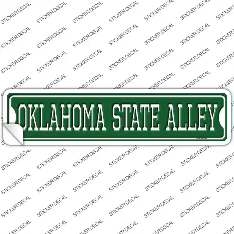 K-1103s-S Oklahoma State Alley Novelty Narrow Sticker Decal, Small