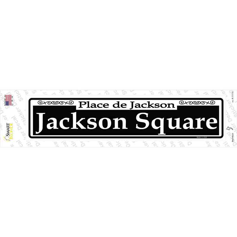 K-1111s-M Jackson Square Novelty Narrow Sticker Decal, Medium