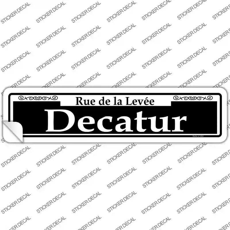 K-1128s-L Decatur Novelty Narrow Sticker Decal, Large