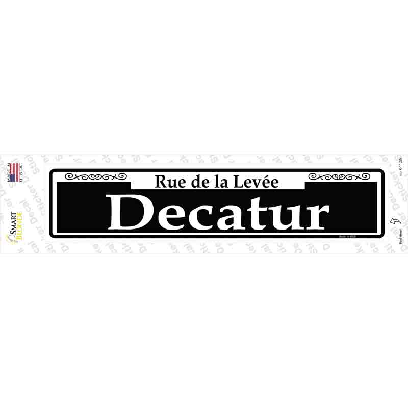 K-1128s-M Decatur Novelty Narrow Sticker Decal, Medium