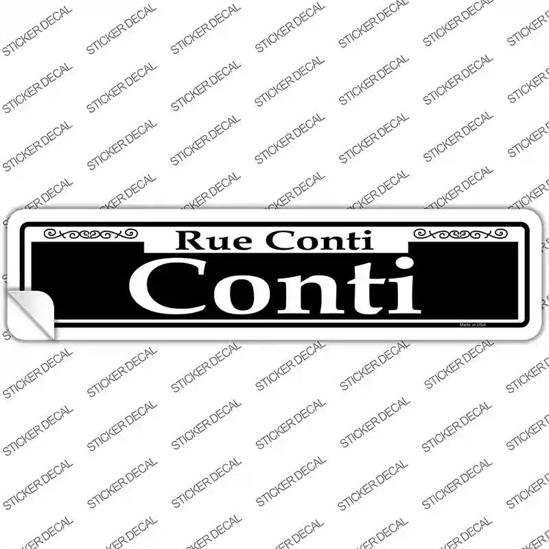 K-1134s-S Conti Novelty Narrow Sticker Decal, Small
