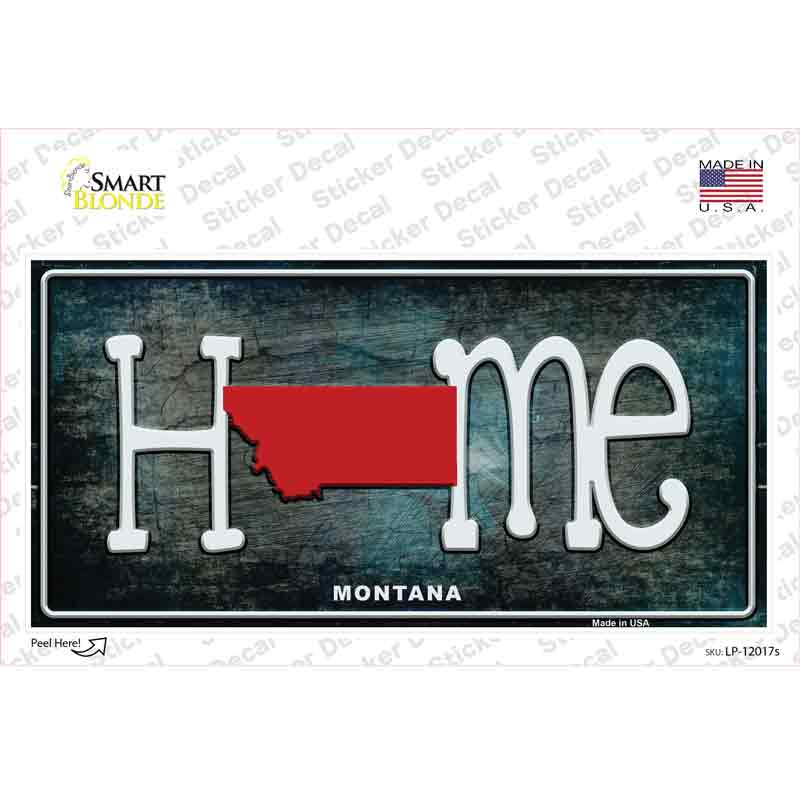 LP-12017s-M Montana Home State Outline Novelty Sticker Decal, Medium