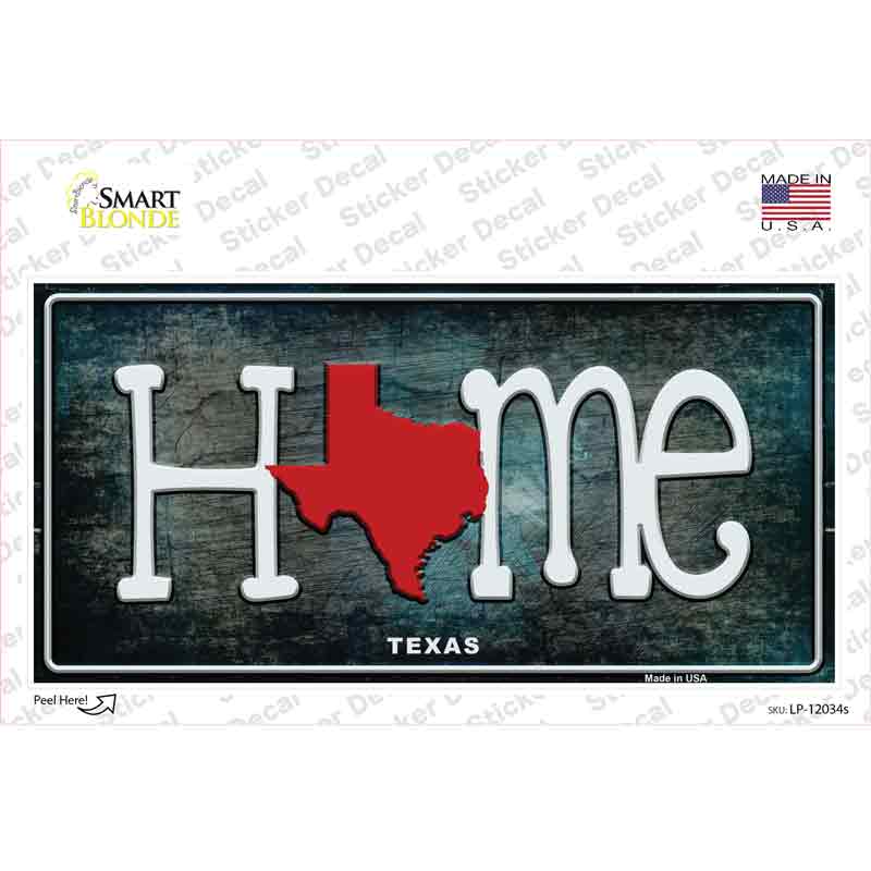 LP-12034s-M Texas Home State Outline Novelty Sticker Decal, Medium