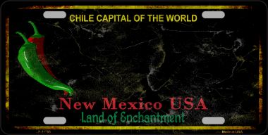 LP-11755 6 x 12 in. New Mexico Black Blank Rusty Novelty State License Plate
