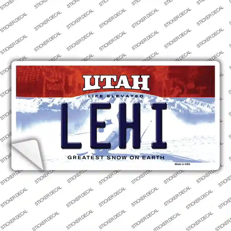 LP-10192s-XL Lehi Utah Novelty Sticker Decal, Extra Large