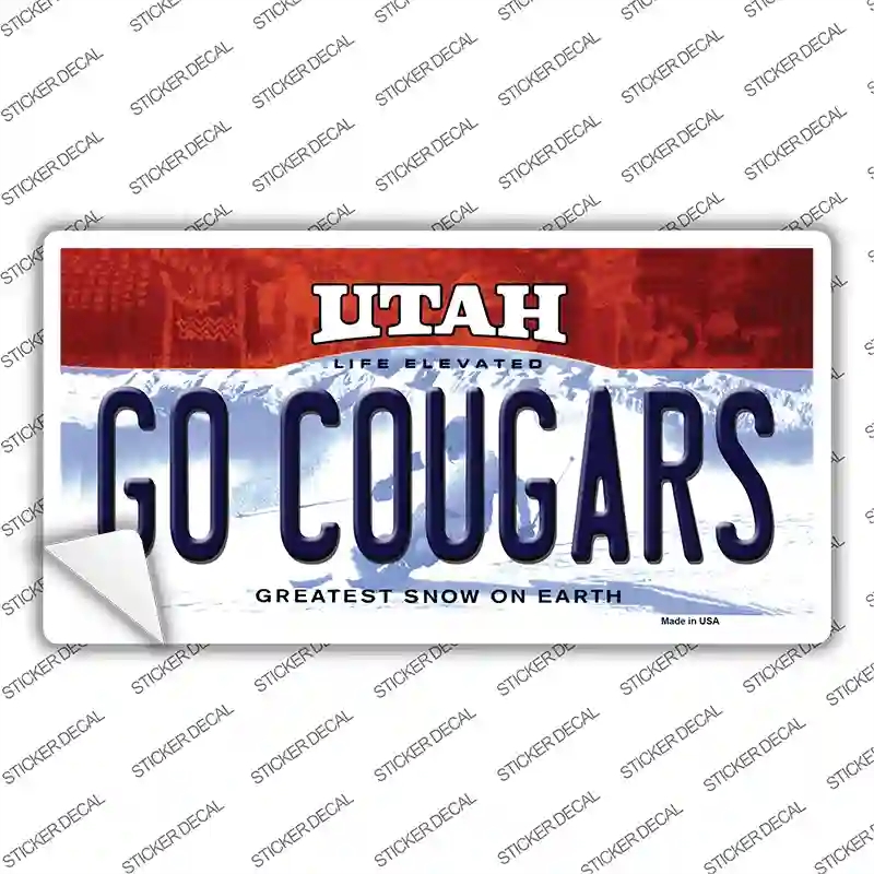 LP-10201s-S Go Cougars Utah Novelty Sticker Decal, Small