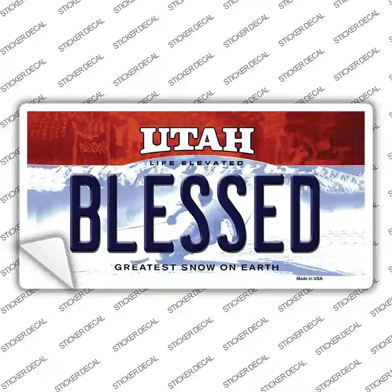 LP-10219s-XL Blessed Utah Novelty Sticker Decal, Extra Large