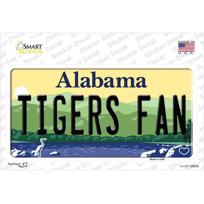 LP-12620s-M Tigers Fan Novelty Sticker Decal, Medium