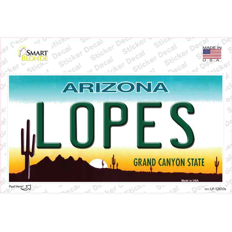 LP-12633s-M Lopes Novelty Sticker Decal, Medium