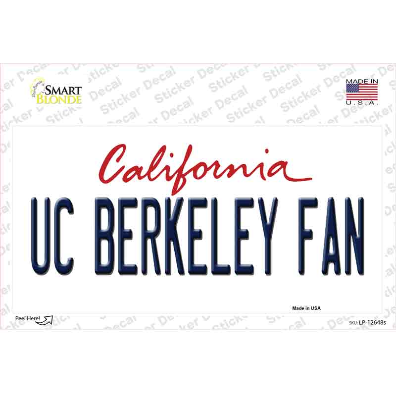 LP-12648s-M UC Berkeley Fan Novelty Sticker Decal, Medium