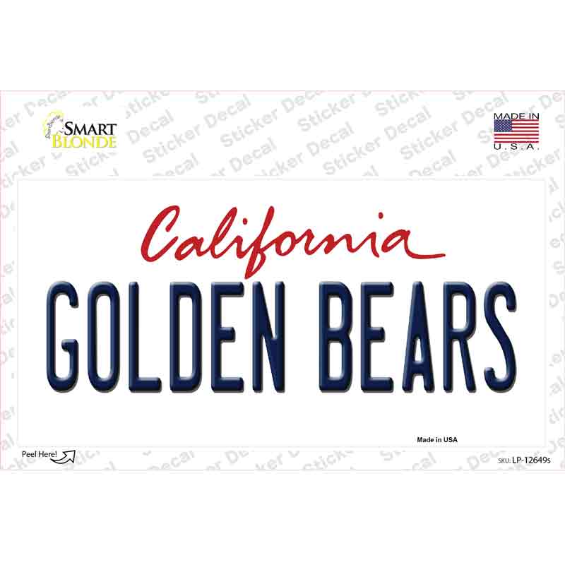 LP-12649s-M Golden Bears Novelty Sticker Decal, Medium