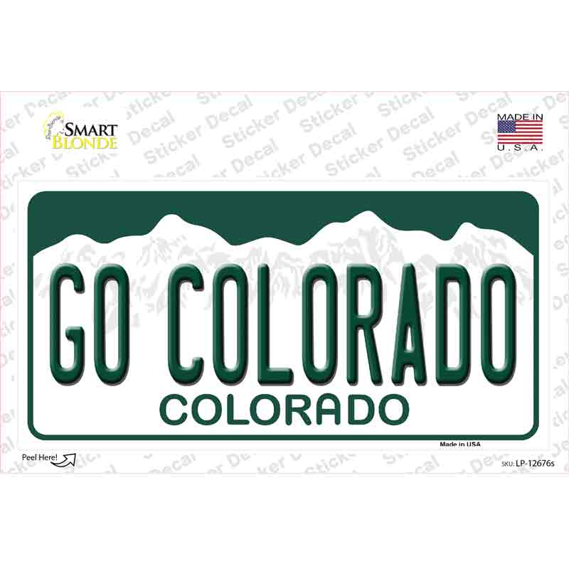 LP-12676s-M Go Colorado Novelty Sticker Decal, Medium
