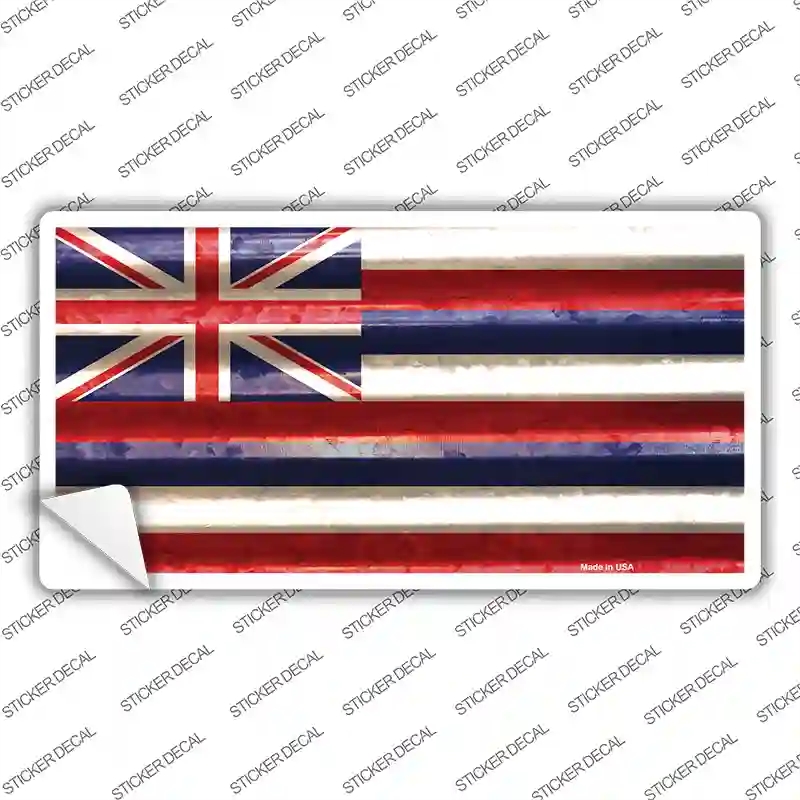 LP-11952s-XL Hawaii Corrugated Flag Novelty Sticker Decal, Extra Large