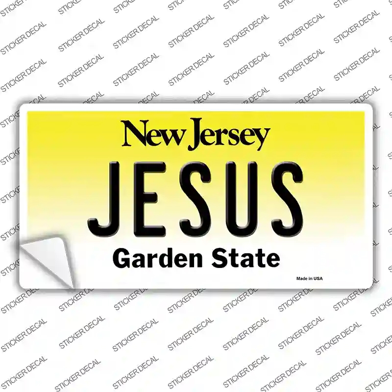 LP-10166s-XL Jesus   Jersey Novelty Sticker Decal, Extra Large