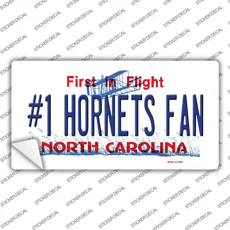 LP-13470s-S Number 1 Hornets Fan Novelty Sticker Decal, Small
