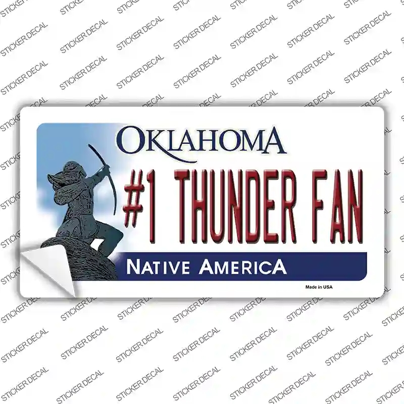 LP-13486s-L Number 1 Thunder Fan Novelty Sticker Decal, Large