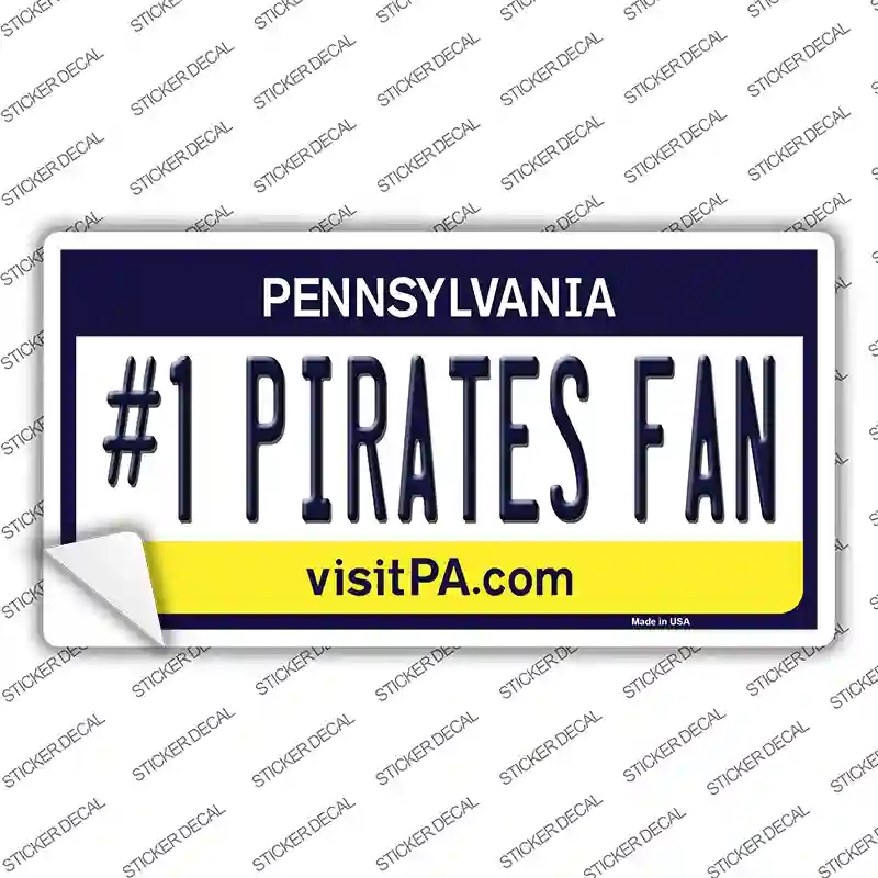 LP-13496s-S Number 1 Pirates Fan Novelty Sticker Decal, Small