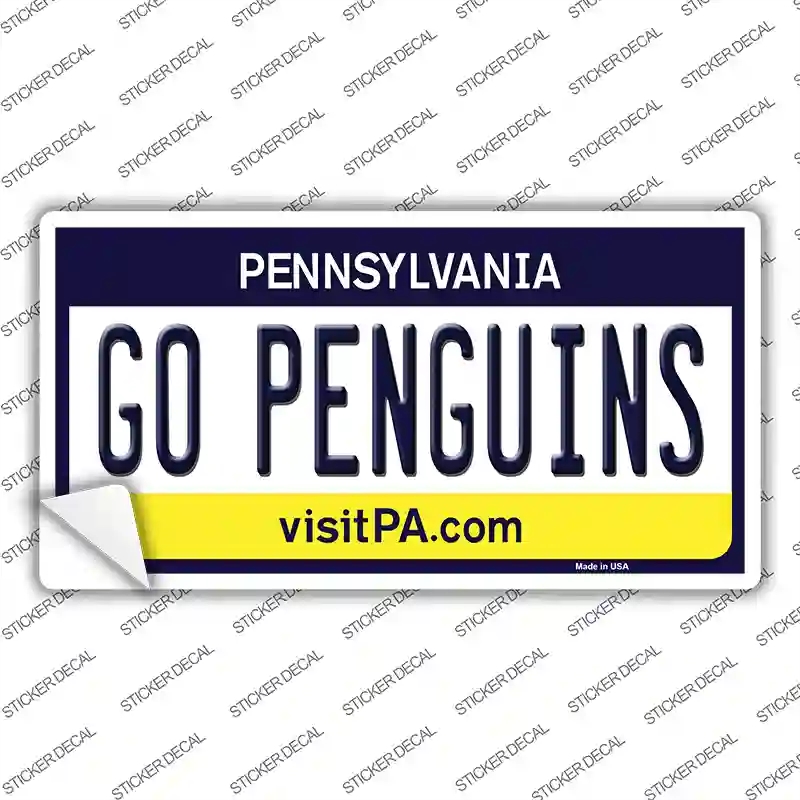 LP-13499s-L Go Penguins Novelty Sticker Decal, Large