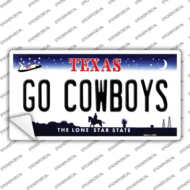 LP-13507s-XL Go Cowboys Novelty Sticker Decal, Extra Large
