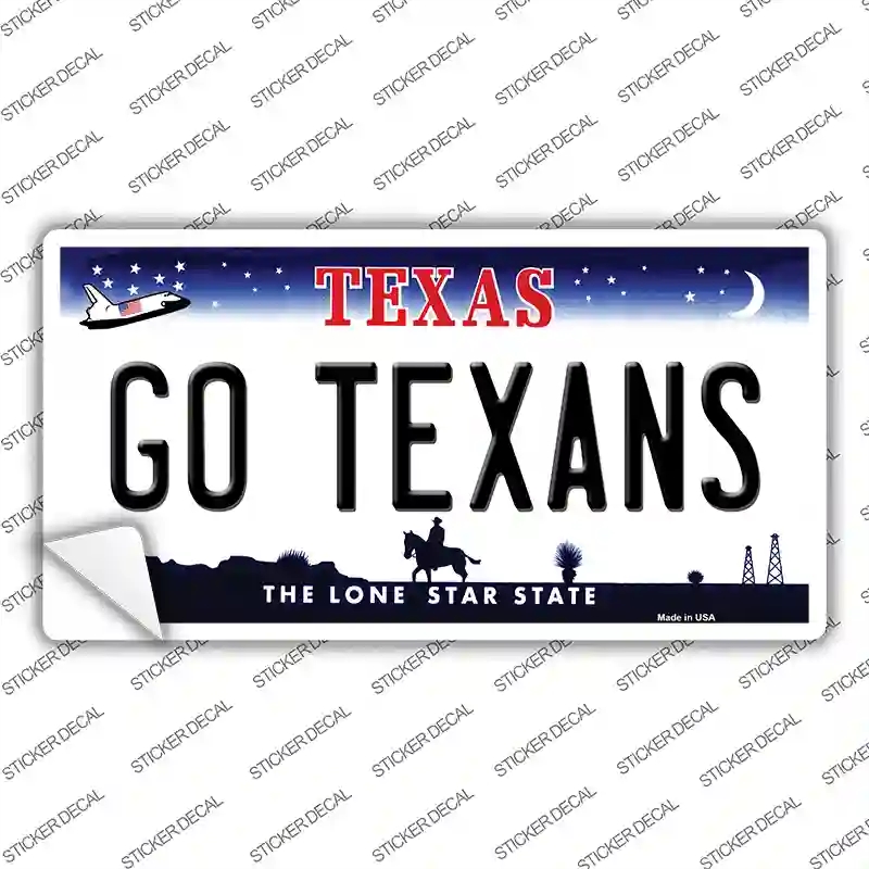 LP-13509s-S Go Texans Novelty Sticker Decal, Small