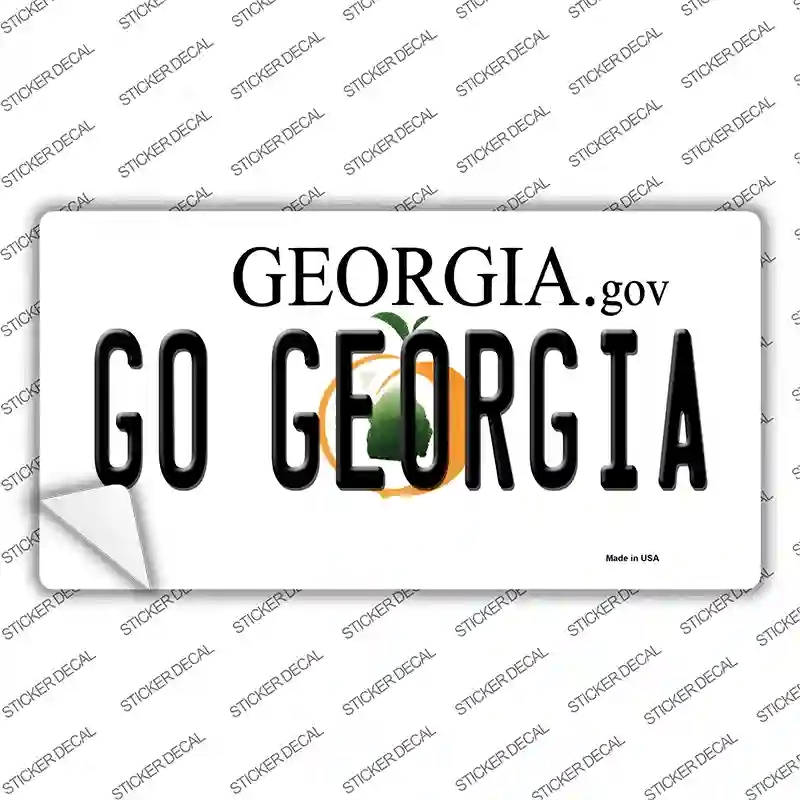 LP-12724s-L Go Georgia Novelty Sticker Decal, Large
