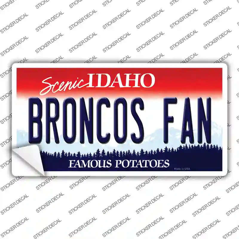 LP-12739s-S Broncos Fan Novelty Sticker Decal, Small
