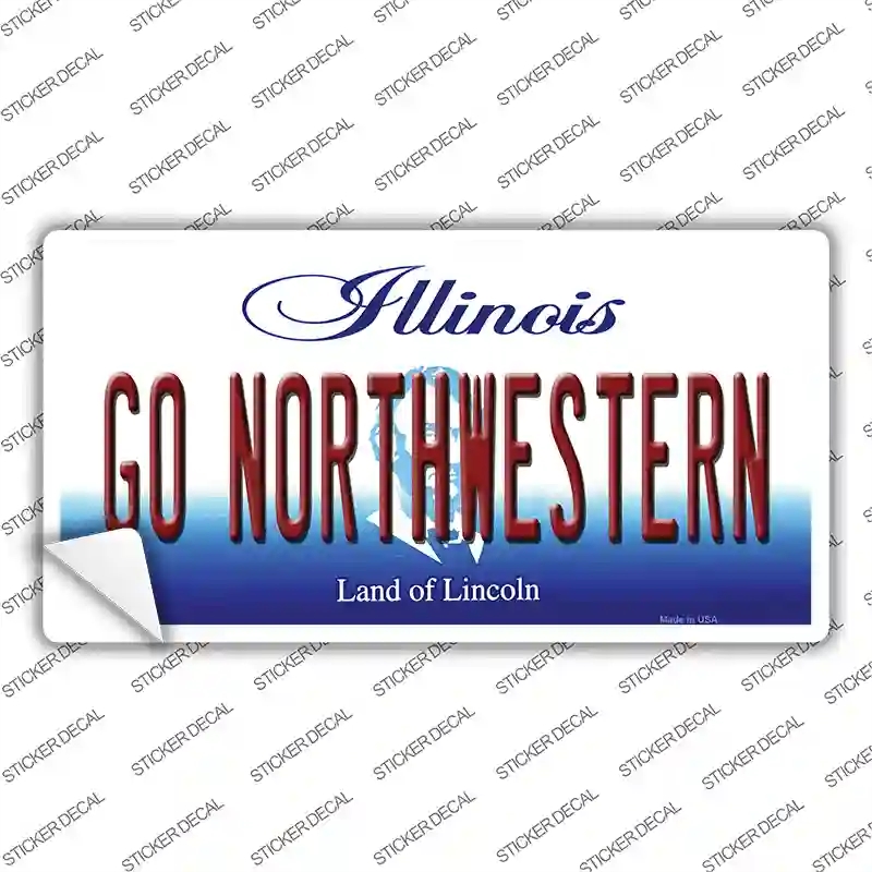 LP-12746s-S Go Northwestern Novelty Sticker Decal, Small