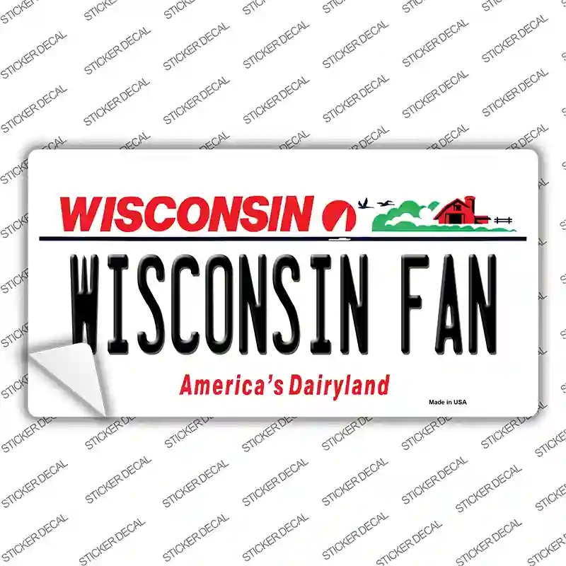 LP-13121s-XL Wisconsin Fan Novelty Sticker Decal, Extra Large