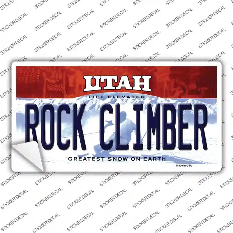 LP-10229s-L Rock Climber Utah Novelty Sticker Decal, Large