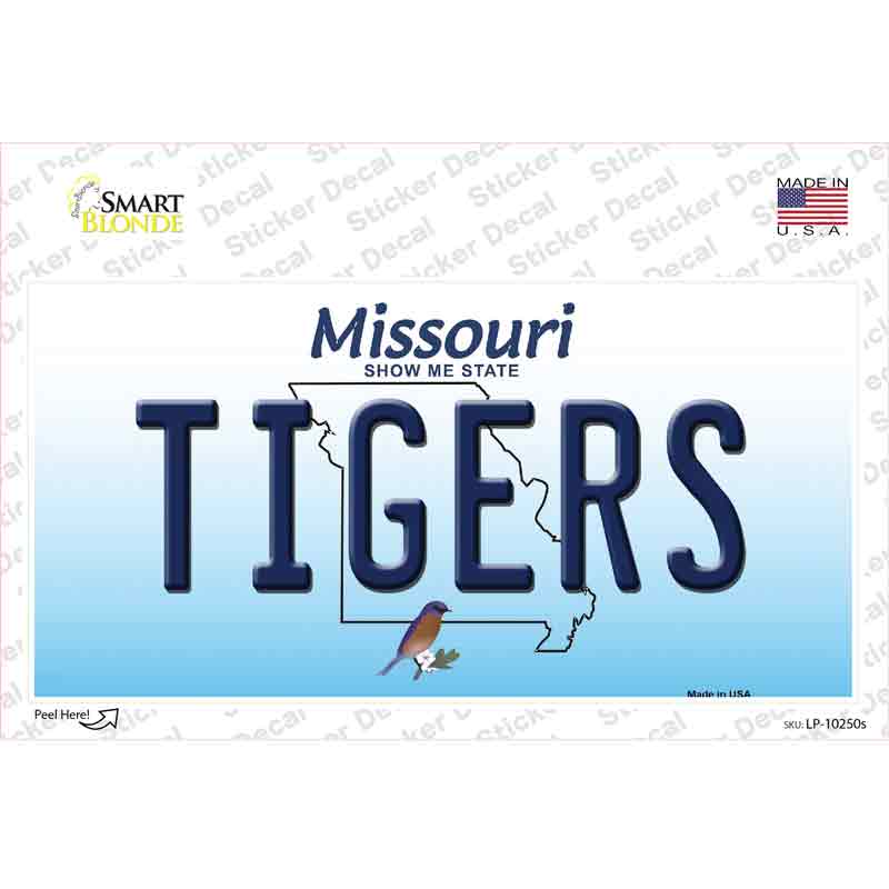 LP-10250s-M Tigers Missouri Novelty Sticker Decal, Medium