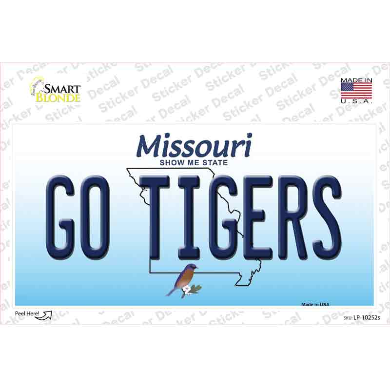 LP-10252s-M Go Tigers Missouri Novelty Sticker Decal, Medium