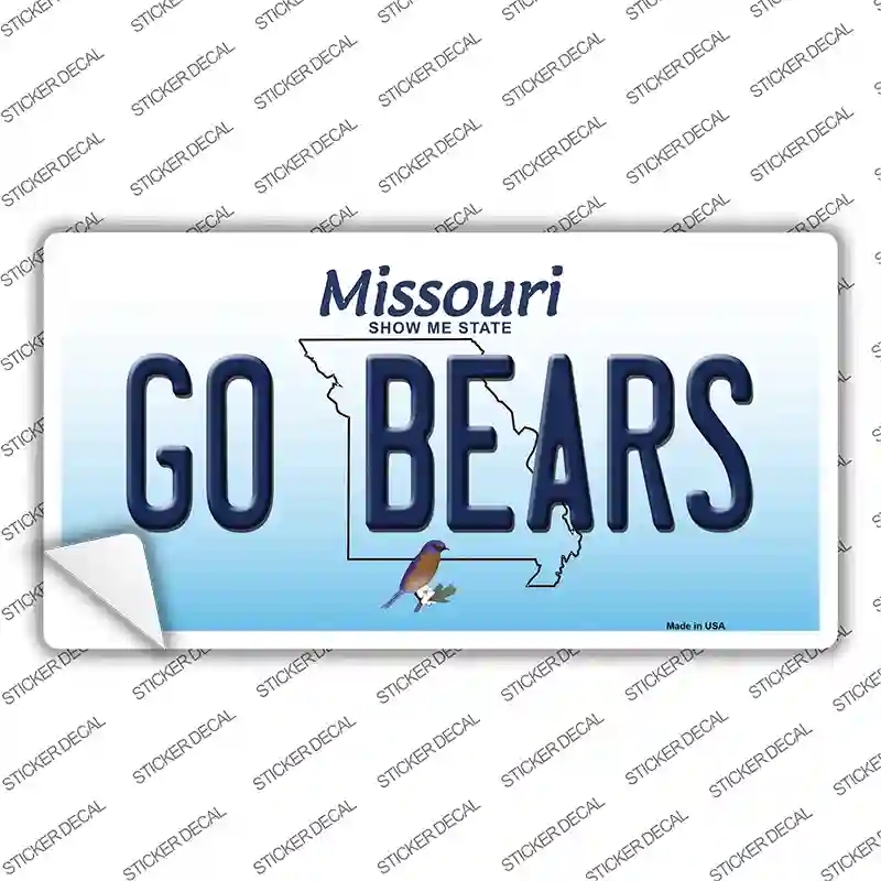 LP-10253s-S Go Bears Missouri Novelty Sticker Decal, Small