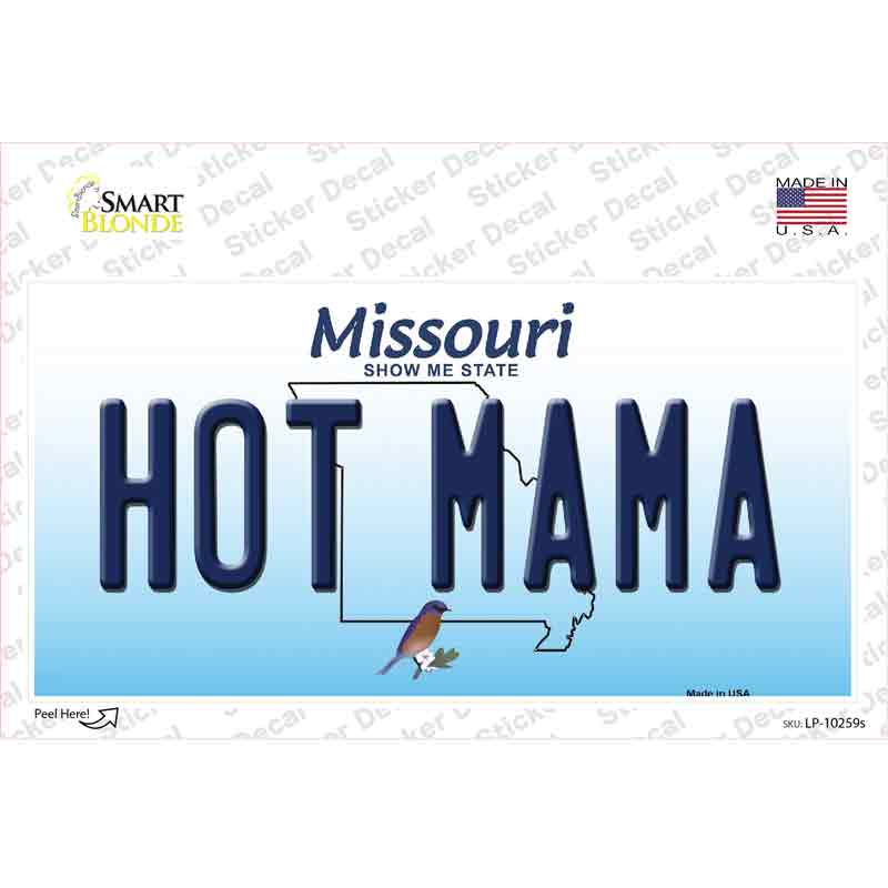 LP-10259s-M Hot Mama Missouri Novelty Sticker Decal, Medium