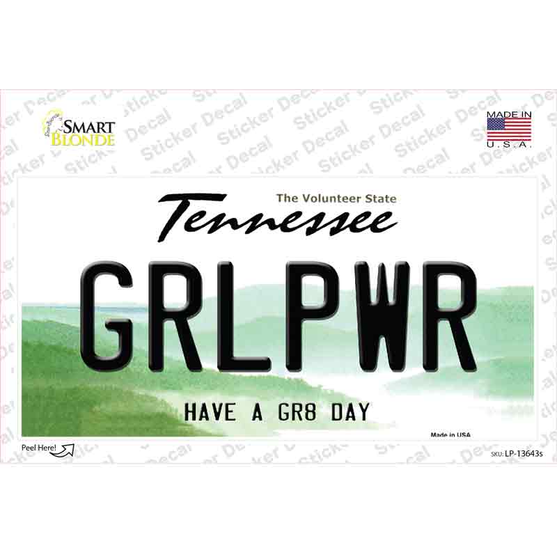 LP-13643s-M Girl Power Novelty Sticker Decal, Medium