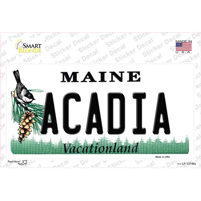 LP-13146s-M Acadia Maine Novelty Sticker Decal, Medium