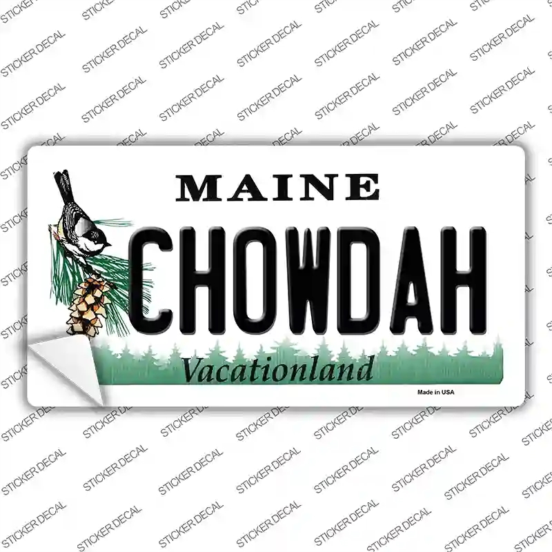 LP-13149s-XL Chowdah Maine Novelty Sticker Decal, Extra Large