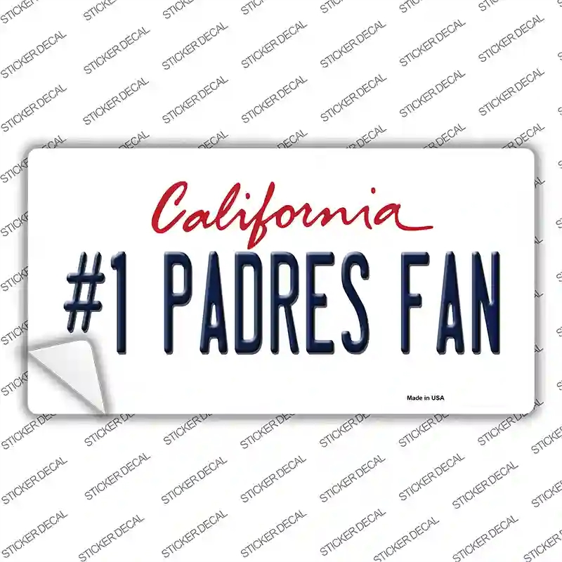 LP-13336s-L Number 1 Padres Fan Novelty Sticker Decal, Large