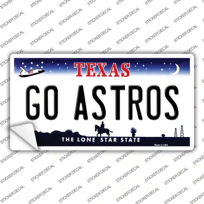 LP-13511s-S Go Astros Novelty Sticker Decal, Small