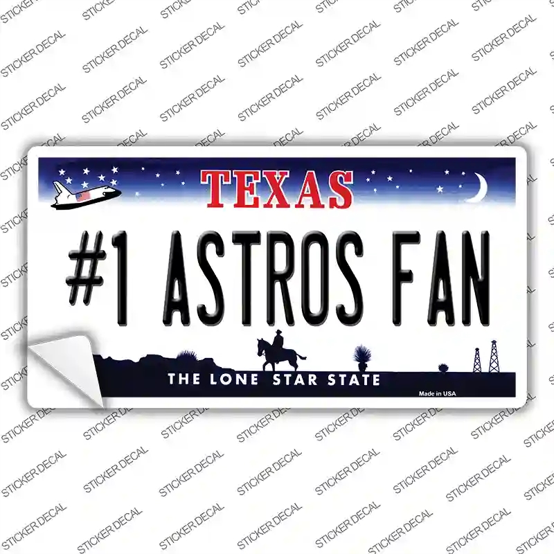 LP-13512s-S Number 1 Astros Fan Novelty Sticker Decal, Small