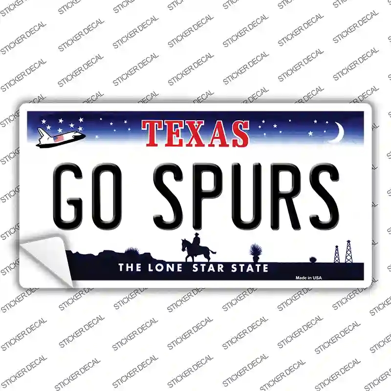LP-13519s-S Go Spurs Novelty Sticker Decal, Small