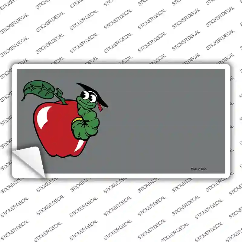 LP-1352s-L Teacher Apple Offset Novelty Sticker Decal, Large
