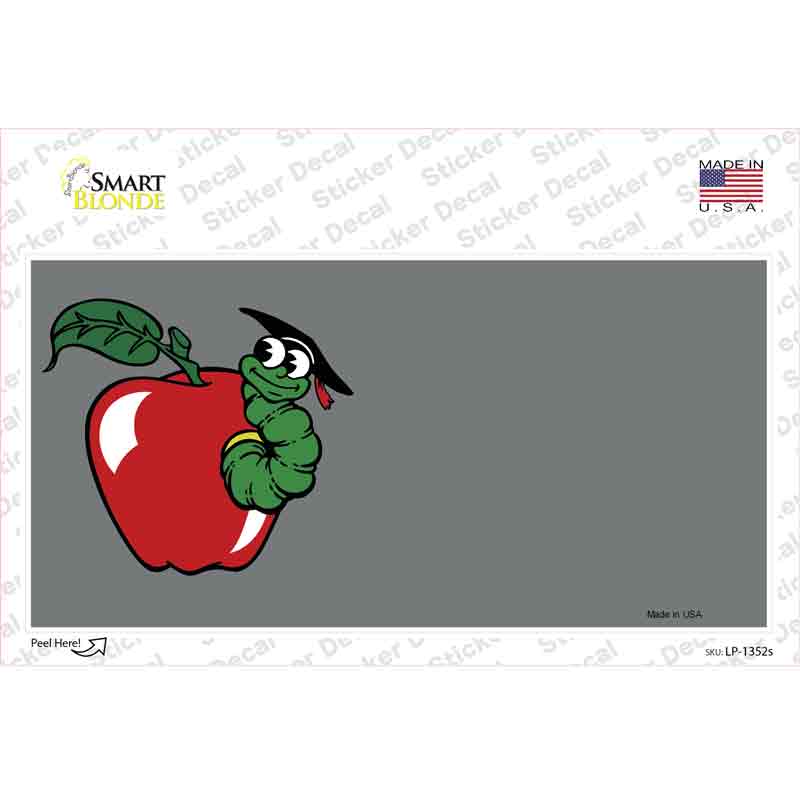 LP-1352s-M Teacher Apple Offset Novelty Sticker Decal, Medium