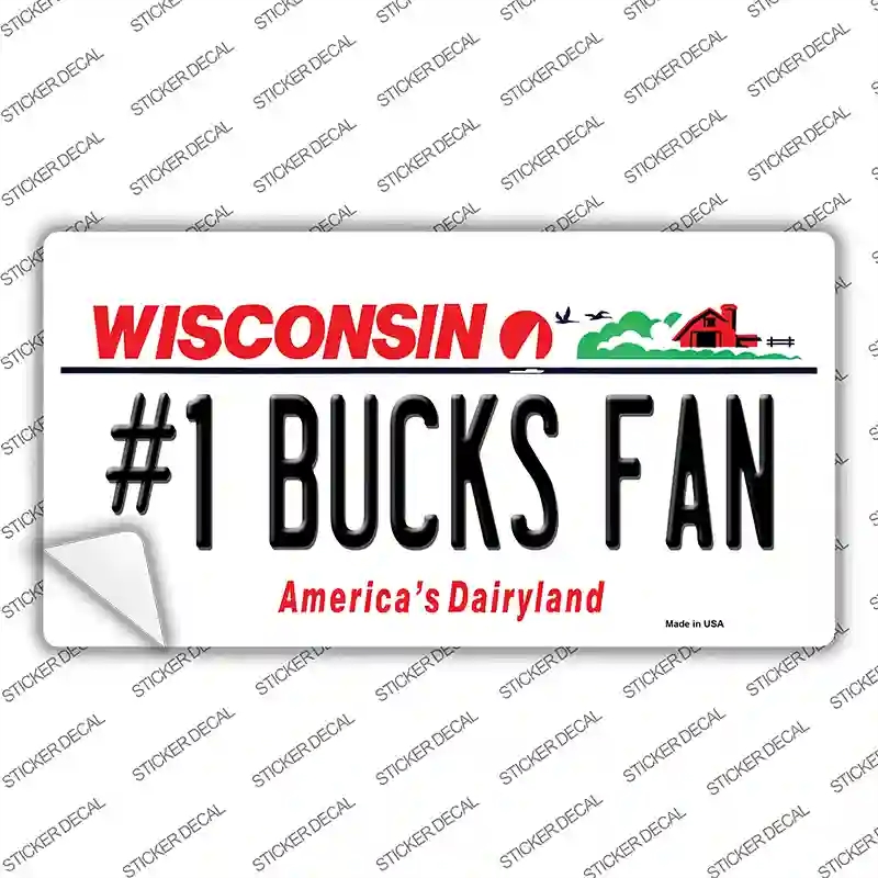 LP-13534s-XL Number 1 Bucks Fan Novelty Sticker Decal, Extra Large