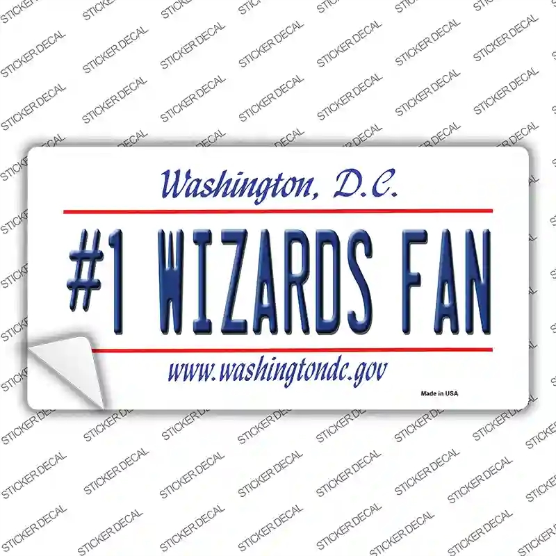 LP-13540s-S Number 1 Wizards Fan Novelty Sticker Decal, Small