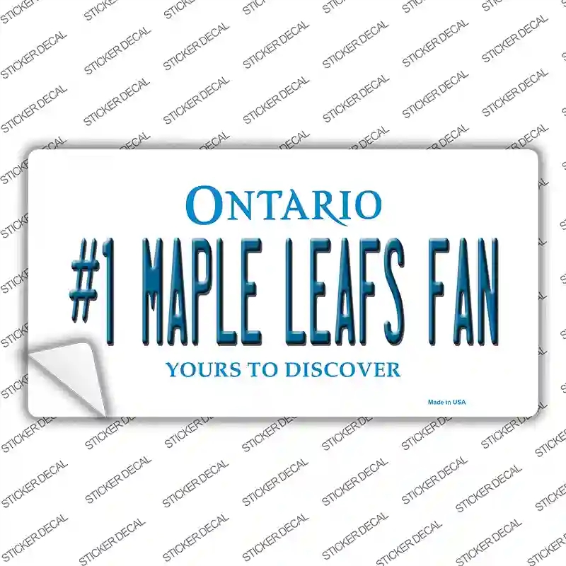LP-13548s-XL Number 1 Maple Leafs Fan Novelty Sticker Decal, Extra Large