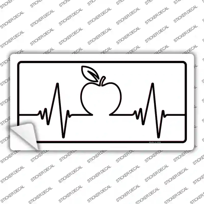 LP-13976s-XL Apple Heart Beat Novelty Sticker Decal, Extra Large